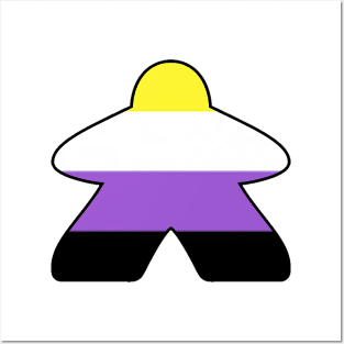 Nonbinary Meeple Posters and Art